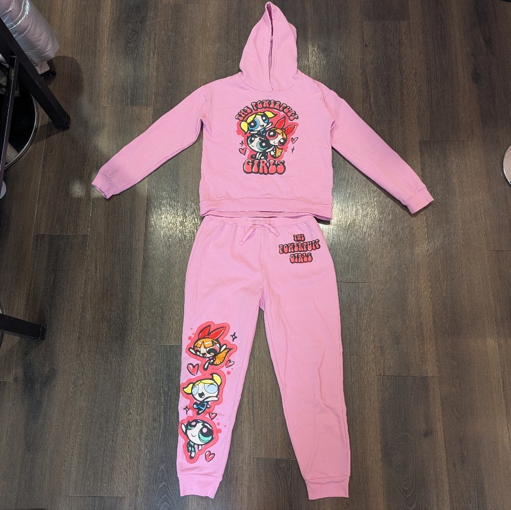 Powerpuff Girls pink sweatshirt & sweatpants set